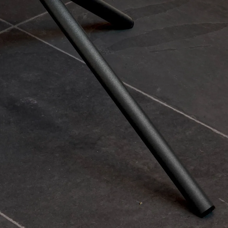 Round Coffee Table for Living Room Metal and Ceramic Base Oapca - Shanghai Viadurini