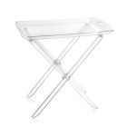 Folding Table with Transparent Plexiglass Tray 2 Sizes - Robbie Viadurini