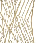 Telephone table in golden iron and mirrored glass top - Olivia Viadurini