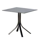 Square Outdoor Bar Table 4 Legs in Aluminum in 2 Colors - Filomena Viadurini