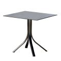 Square Outdoor Bar Table with 4 Aluminum Legs in 2 Colors - Filomena