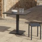 Square Outdoor Coffee Table with Aluminum Base Made in Italy - Nymeria Viadurini