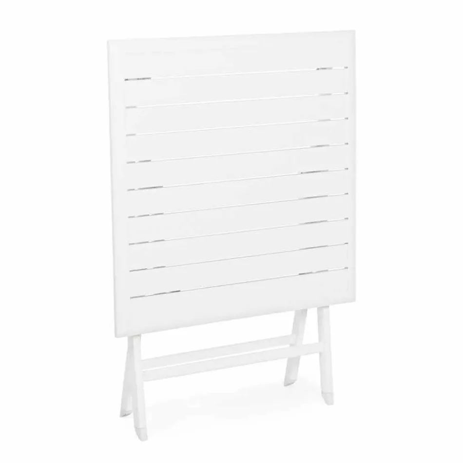 Square Folding Outdoor Coffee Table in Painted Aluminum - Hunt Viadurini