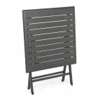 Square Folding Outdoor Coffee Table in Painted Aluminum - Hunt Viadurini
