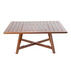 Square Garden Coffee Table in Polished Mahogany Made in Italy - Balin Viadurini