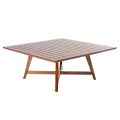 Square Garden Coffee Table in Polished Mahogany Made in Italy - Balin
