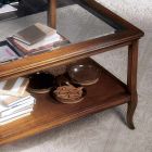 Square Living Room Coffee Table with Glass Top Made in Italy - Tepeyoti Viadurini