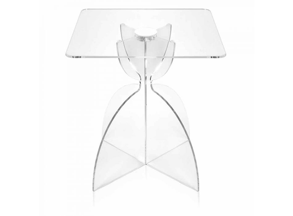 Design square coffee table, in transparent PMMA Laives Viadurini