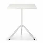 Square Metal and Sheet Metal Outdoor Table Made in Italy - Barnabas Viadurini