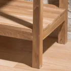 Coffee Table Made of Solid Teak Wood with 1 Drawer - Acrylic Viadurini