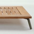 Rectangular Garden Coffee Table in Teak Wood Made in Italy - Taranee Viadurini
