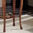 Rectangular Living Room Coffee Table with Beech Legs Made in Italy - Ermes Viadurini