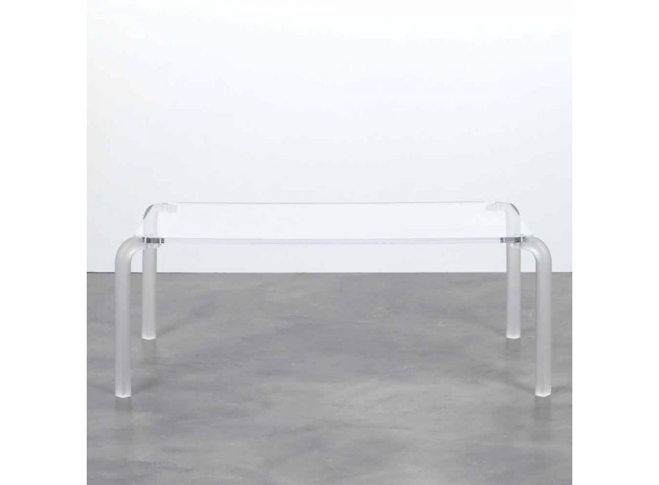 Rectangular table in transparent methacrylate, L83 P50 H33cm, Bill Viadurini