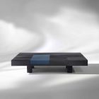 Contemporary rectangular coffee table with iris removable embedded trays Viadurini
