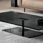Rectangular Coffee Table for the Living Room in Extra-clear or Smoked Glass - Giovannino Viadurini
