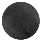 Round Coffee Table with Steel Base and Stoneware Top Made in Italy - Alisea Viadurini