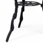 Round Outdoor Coffee Table in Aluminum Matt Anthracite Finish - Sayra Viadurini