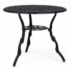 Round Outdoor Coffee Table in Aluminum Matt Anthracite Finish - Sayra Viadurini