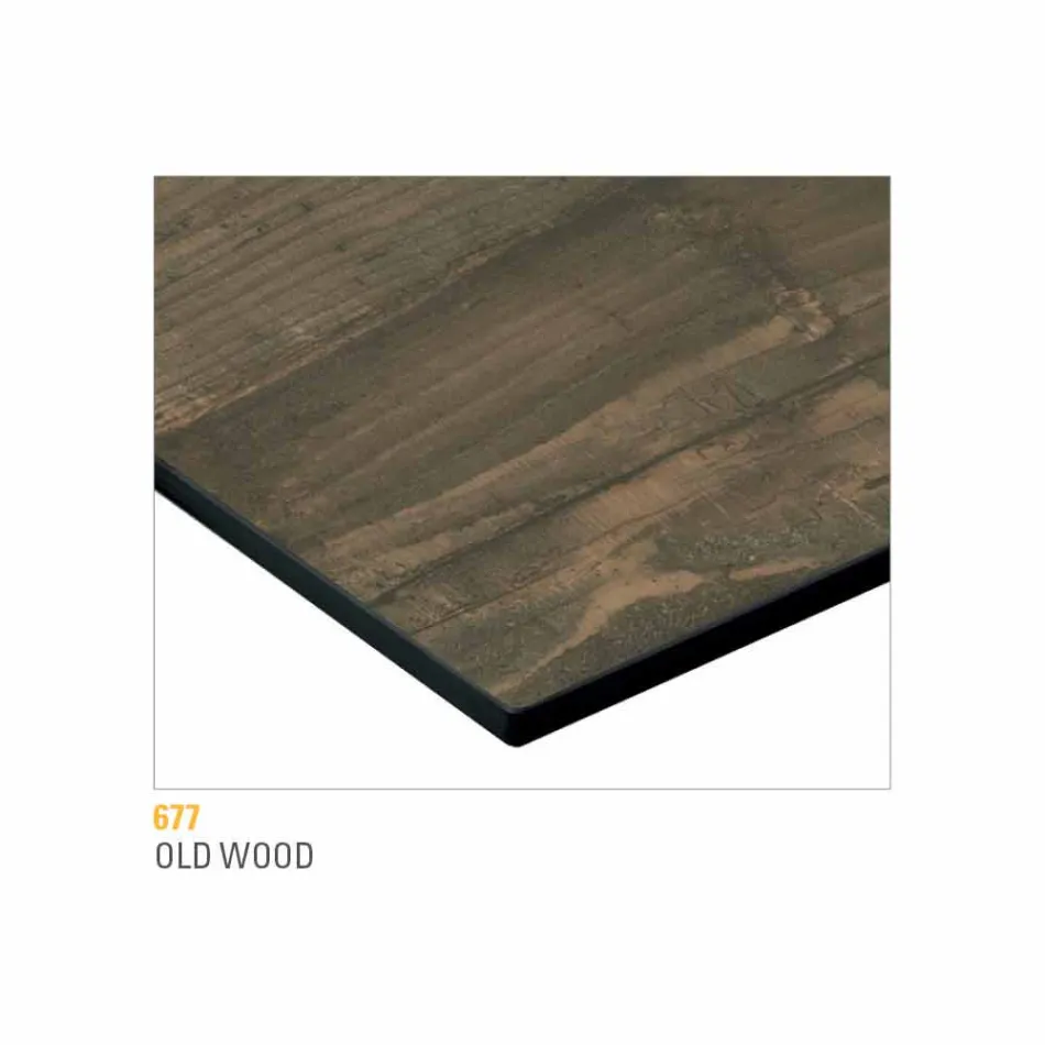 Round Coffee Table with Hpl Top Made in Italy - Mina Viadurini