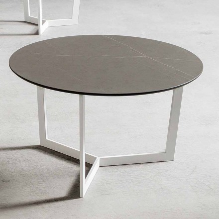 Round Coffee Table with Hpl Top Made in Italy - Mina Viadurini