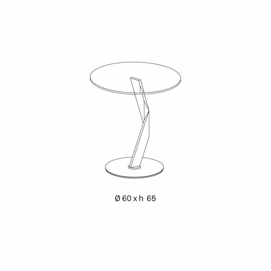 Round design coffee table in extra-clear glass made in Italy - Akka Viadurini