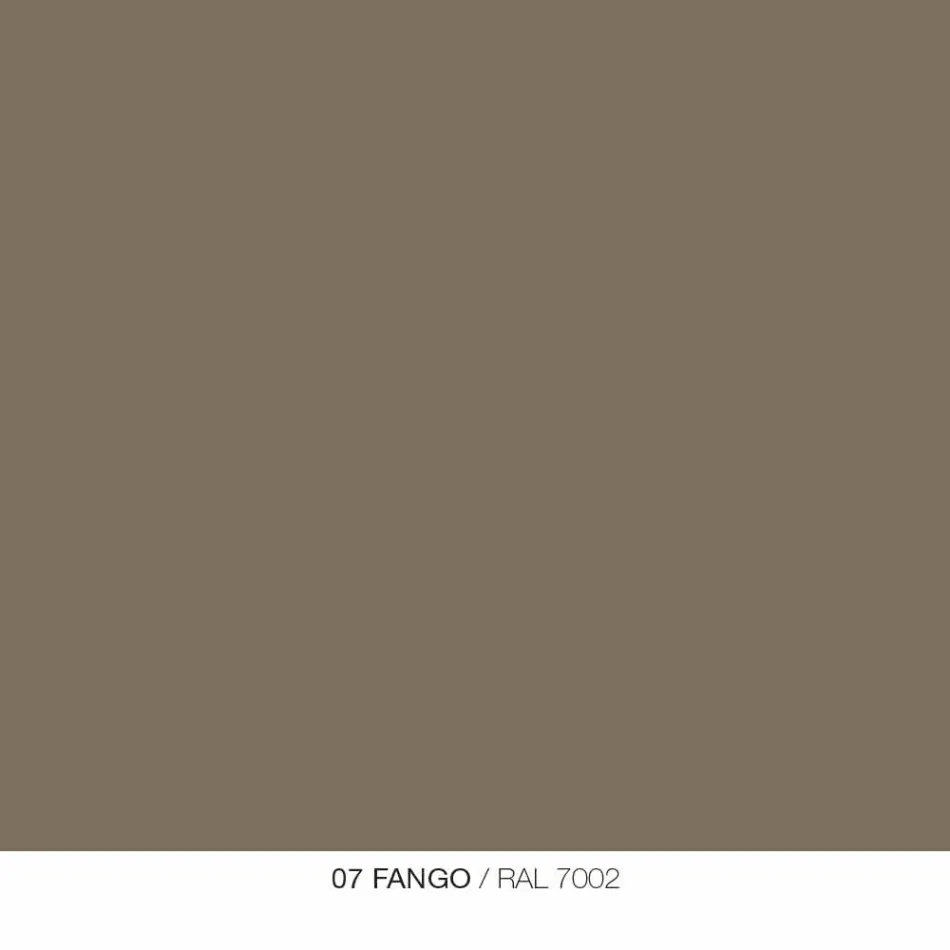 Round Coffee Table for Outdoor Living Room in Graphite or Mud Metal - Stephane Viadurini