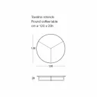 Round Coffee Table for Outdoor Living Room in Graphite or Mud Metal - Stephane Viadurini