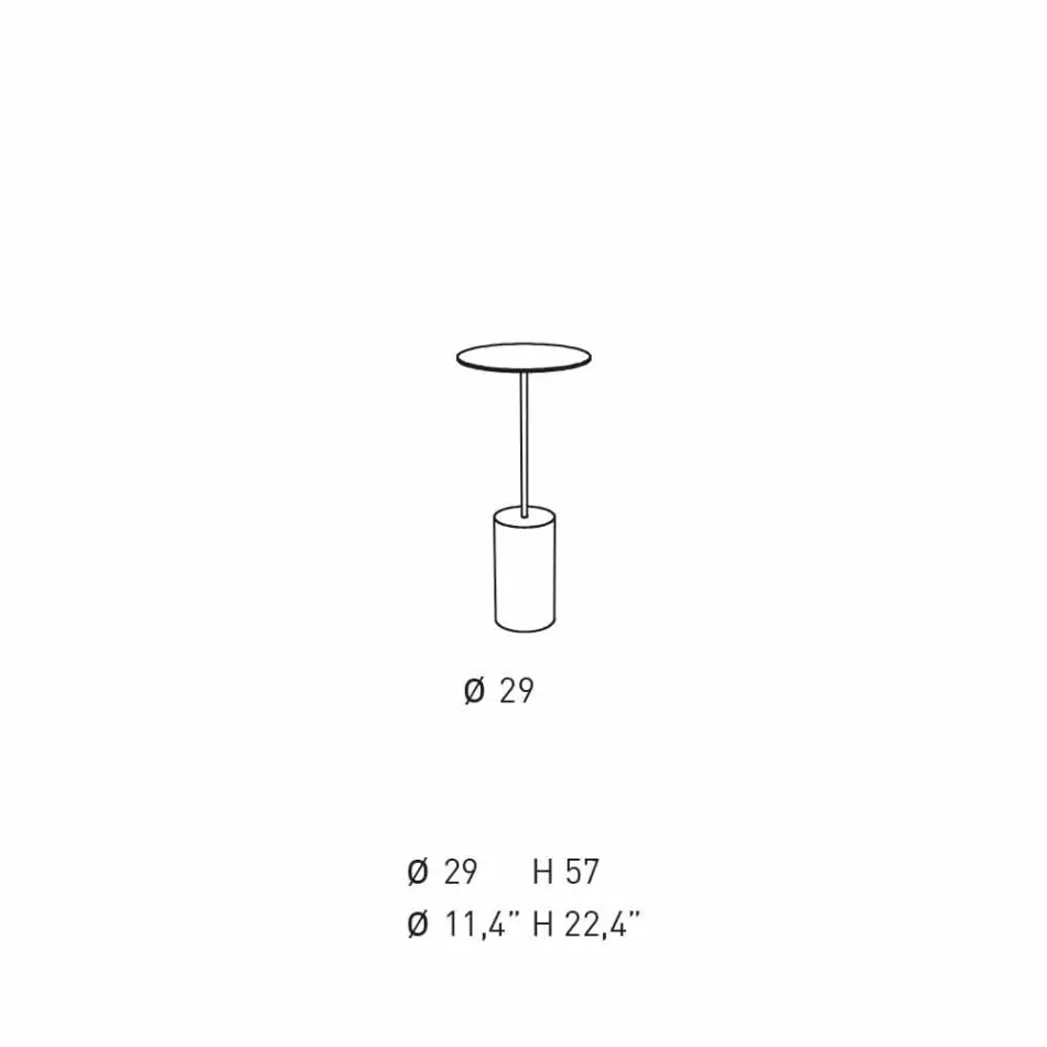 Round Coffee Table in Colored Metal Sheet of Modern Design - Cocktail Viadurini