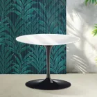 Saarinen Tulip Round Coffee Table H 41 cm in Glossy White Florim Ceramic - Scarlet Viadurini