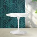 Saarinen Tulip Round Coffee Table H 41 cm in Glossy White Florim Ceramic - Scarlet