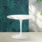Saarinen Tulip Round Coffee Table H 41 cm in Glossy Statuario Florim Ceramic - Scarlet Viadurini