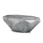 Indoor Shaped Coffee Table in Fossil Stone Different Finishes - Headphones Viadurini