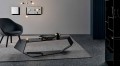 Shaped Coffee Table in Extralight or Smoked Glass Made in Italy - Neok