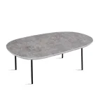 Shaped MDF Coffee Table Available in Two Sizes and Multiple Colors - Navis Viadurini