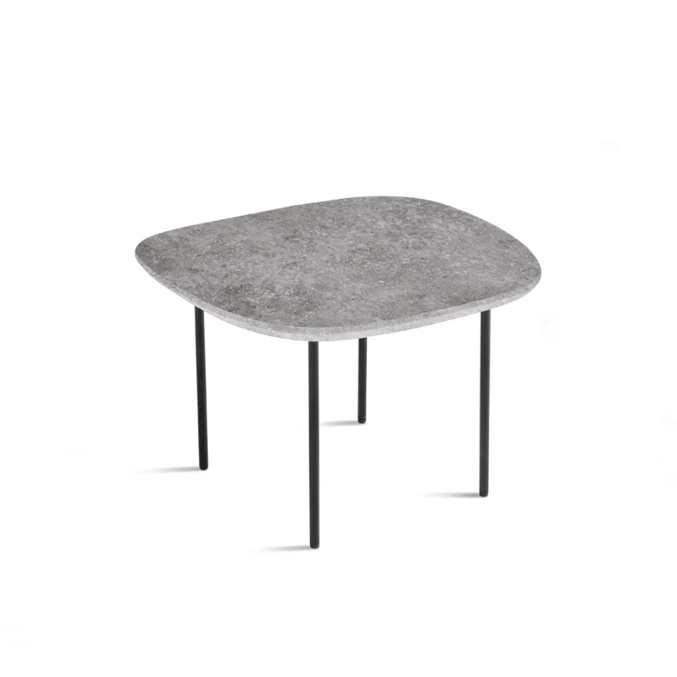Shaped MDF Coffee Table Available in Two Sizes and Multiple Colors - Navis Viadurini