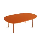 Shaped MDF Coffee Table Available in Two Sizes and Multiple Colors - Navis Viadurini