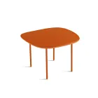 Shaped MDF Coffee Table Available in Two Sizes and Multiple Colors - Navis Viadurini