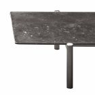 Metal Coffee Table with Marble Top, Precious Made in Italy - Ginseng Viadurini