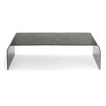 Coffee Table in Hammered Effect Glass Made in Italy - Quasimodo