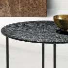 Coffee Table in Hammered Glass and Metal Made in Italy - Massimiliano Viadurini