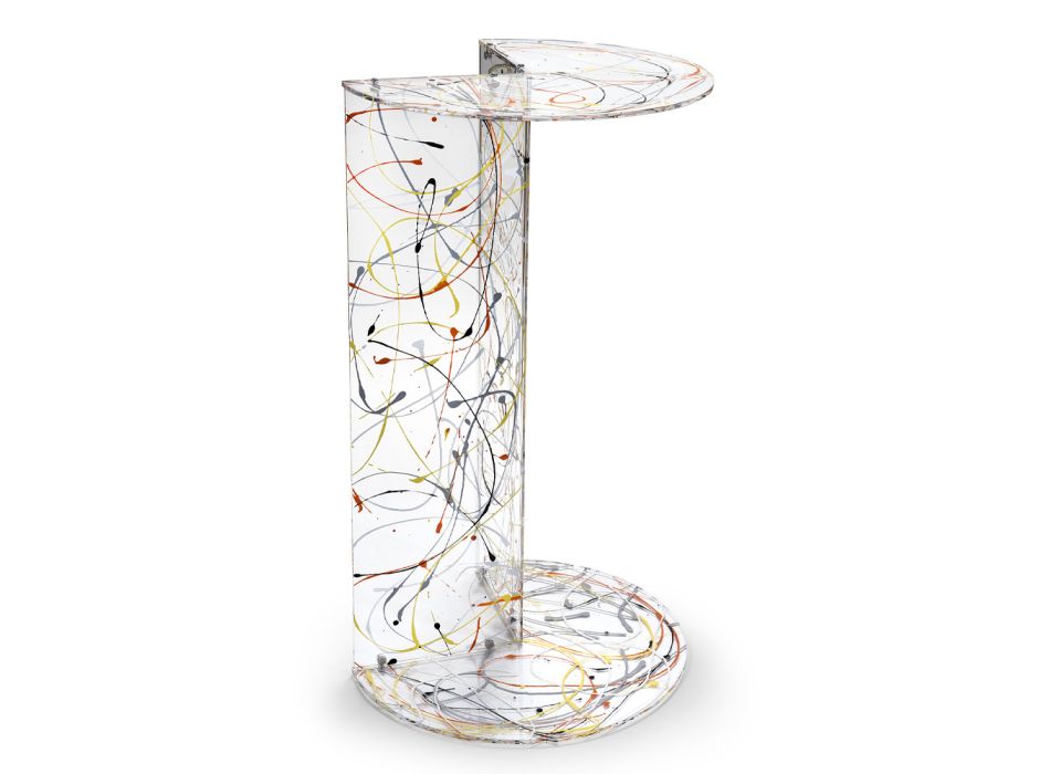 Transparent or Colored Plexiglass Coffee Table Made in Italy - Tabli Viadurini