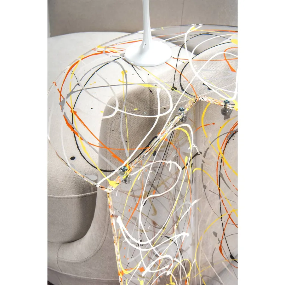 Transparent or Colored Plexiglass Coffee Table Made in Italy - Tabli Viadurini