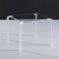 Square coffee table Zury, made of methacrylate, modern design