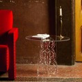 Modern design end table Aron, made of transparent methacrylate