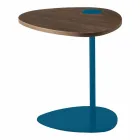 Living Room Coffee Table in Metal and Wooden Top, Luxury Design - Yassine Viadurini