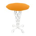 Orange round side table 50 cm Janis, modern design, made in Italy Viadurini