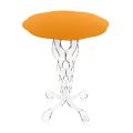 Orange round side table 50 cm Janis, modern design, made in Italy