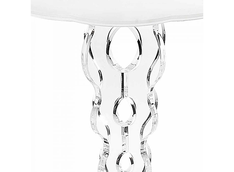 White round coffee table diameter 36cm modern design Janis, made in Italy Viadurini