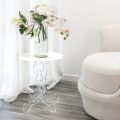White round side table 36 cm Janis, modern design, made in Italy
