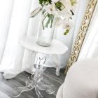 White round coffee table, diameter 36cm, modern design Janis, made in Italy Viadurini